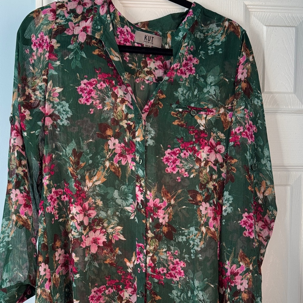 Kut from the Kloth Multicolor Floral Blouse